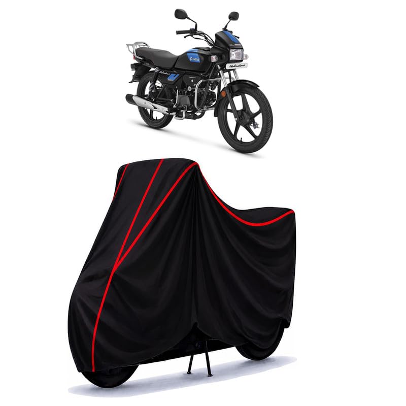 Image of Hero Splendor Plus Xtec Water Resistant Bike Cover for All Motorcycles & Rain | Heavy Duty Taffeta Fabric | UV Protection, Dustproof, Scratchproof | All Weather Two Wheeler Cover with Elastic Bottom