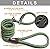 Fida Slip Rope Dog Lead | 1.8m, One-Size-Fits-All, Slip-On Rope Leash. Easy to Slip On, No Collar or Harness Needed. Durable & Weather Resistant Climbers Rope with Reflective Stitching (Green)