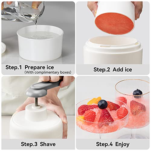 Ice Shaver Manual Snow Cone Machine Protable Shaved Ice Maker Ice Crusher With 3 Free Ice Boxes #TOP2