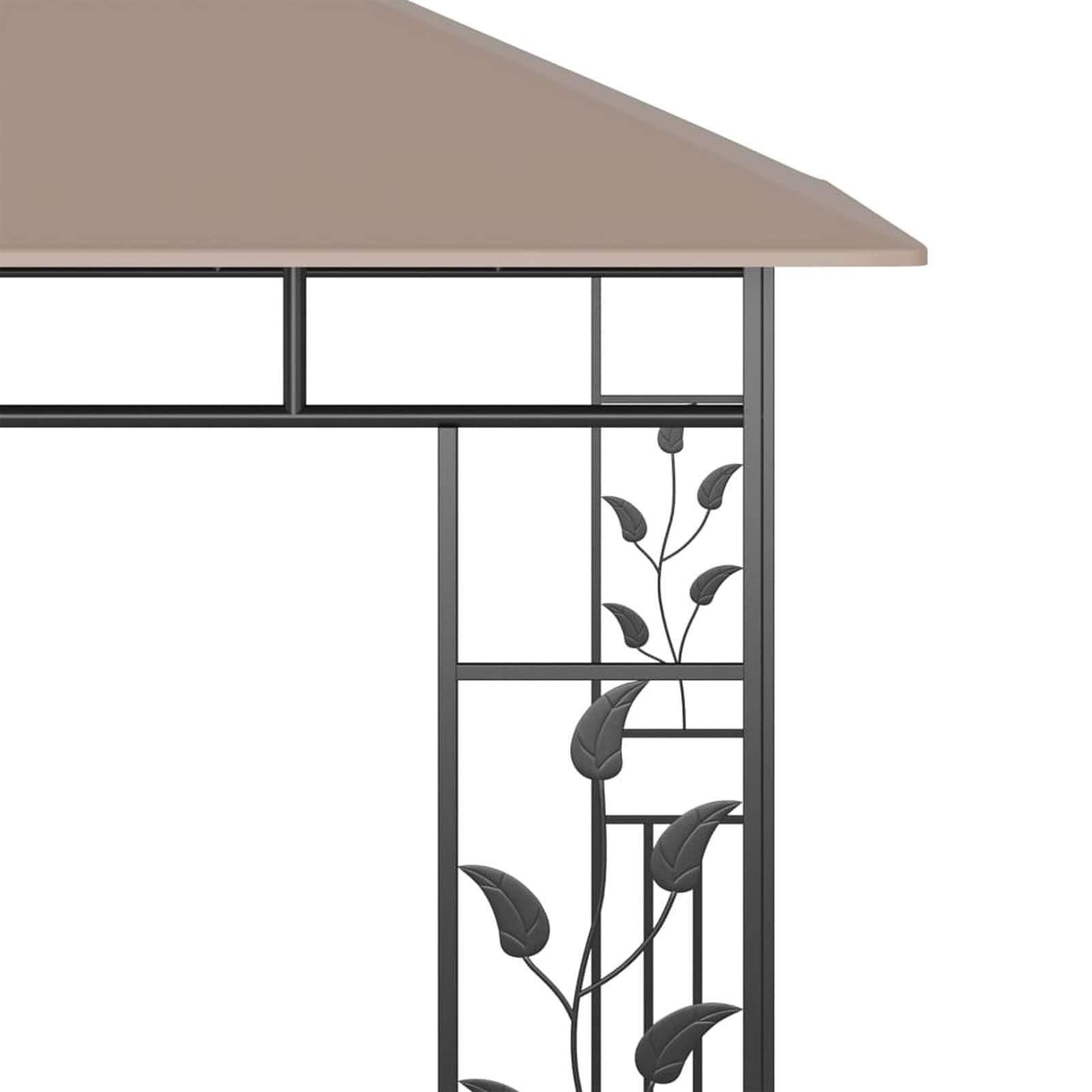 Gazebo con Zanzariera Luci LED 3x3x2,73 m Grigio Talpa,Gazebo Pergola Con Telo Impermeabile Richiudibile E Struttura Rettangolare In Acciaio Inossidabile Ad Alta Densità, Per Arredo Giardino,