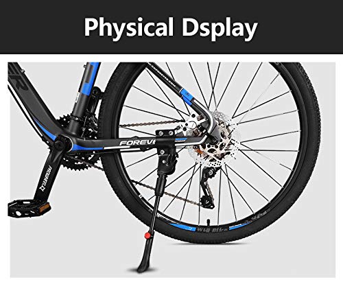 Lutun Suporte de bicicleta ajustável, suporte de pé lateral de bicicleta de liga de alumínio, chute