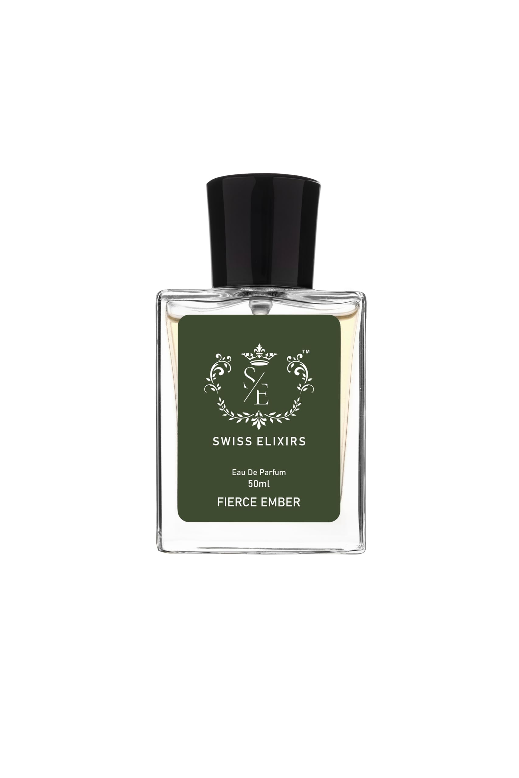 Swiss Elixirs Fierce Ember 50 ML Eau De Parfum for Men with Amber, Spicy Fragrance with Musky Fresh Notes | Long Lasting Perfume for Men | Bold,Seductive Scent for Evening | Gift for Boyfriend