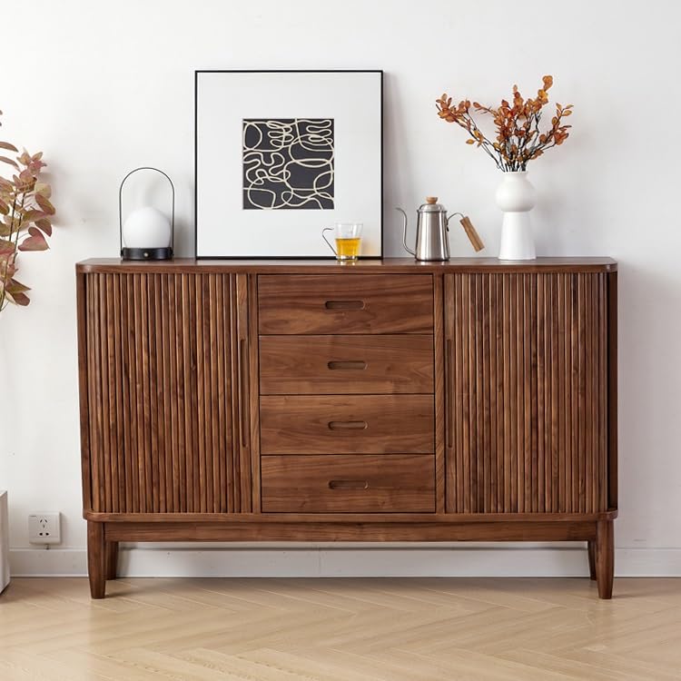 Szafka do baru kawowego w stylu japońskim, czarny orzech, lite drewno, bar, do przechowywania, szafka boczna, salon, wejście, korytarz, wino, dekoracyjne meble, szafka bufetowa z miejscem do