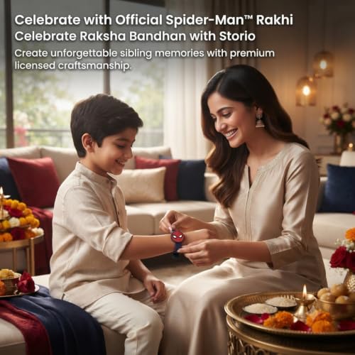 Image of Marvel Spider-Man Logo Silicone Band Rakhi | Officially Licensed | Rakhi for Boys, Bhaiya, Bhai | Raksha Bandhan Gift