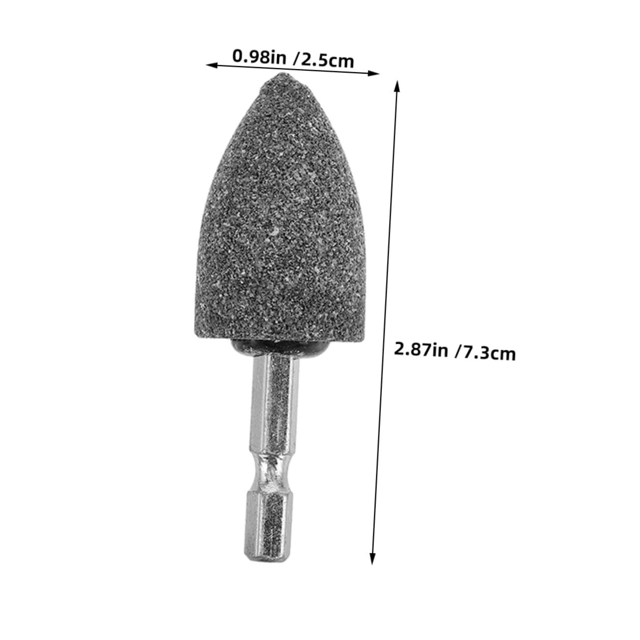 10pcs Conical Grinding Stone for Rotary Tools Hex Shank 25mm