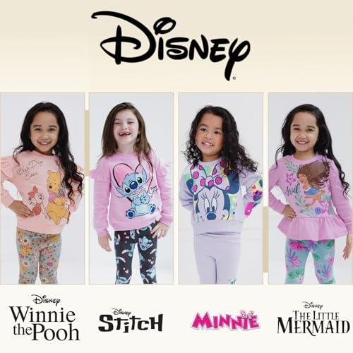 Image of Disney Girls' 2-Piece Fleece Sweatshirt and Leggings Set for Baby & Kids