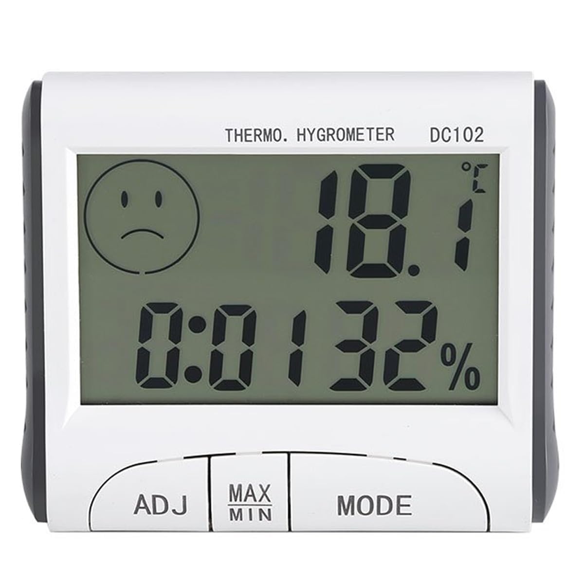 Digital Thermo-Hygrometer Indoor Room Thermometer with Recording and Climate Indicator Climate Control Monitor Temperature Humidity Meter with Face Icon Comfort Indicator for Room Office Plants