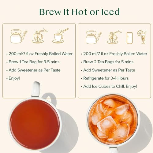 VAHDAM Kardamom Masala Chai Tee | 100 Pyramidenteebeutel | Indischer Schwarzer Tee mit Zerkleinertem| Original Kardamom Chai-Mischung aus Indien | 100% Natürlich