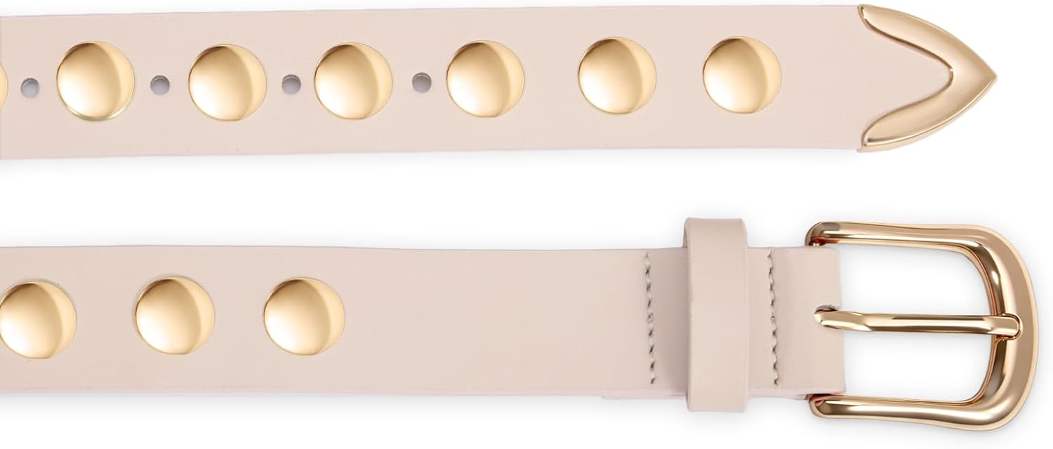 VATAN Women Leather Belt for Jeans Dresses Pants Fashion Ladies Casual Waist Belt with Gold Buckle - Image 5
