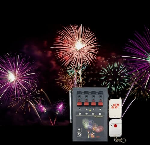 Zenda Club - Encendedor de fuegos artificiales inalámbricos de 4 vías + 2 mandos + 10 cables de encendido - Sistema electrónico pirotécnico con controlador - equipo Pro para tiro seguro - imagen 8