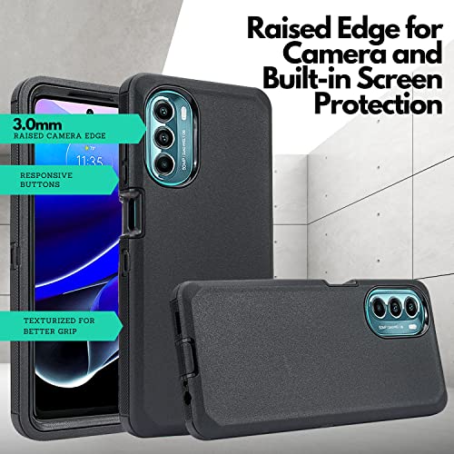 Cbus Wireless Belt Clip Case For Motorola Moto G 5G With Built-In Screen Protector + Holster (Black) #TOP3