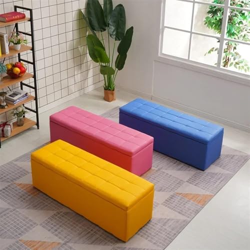 Banc à chaussures multifonction avec coffre de stockage blanc
