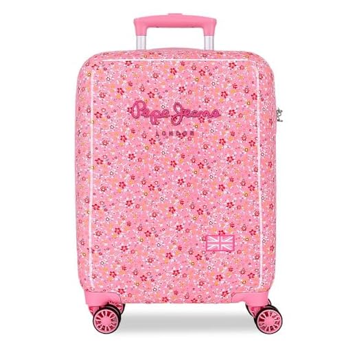 Pepe Jeans Alenka Rosa Maleta de Cabina Rosa 38x55x20 cms Rígido 2,5 kgs Cierre TSA ABS 2,5 kgs 41,8L Equipaje de Mano