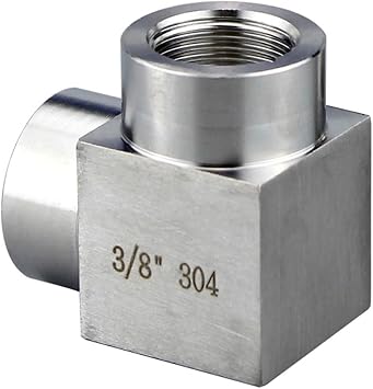 1PCS M8 M10 M14 M16 M18 M20 Metric Female Male Thread Stainless Steel Elbow High Pressure Pipe Fitting Connector CouplerFemale to Female,M10x1