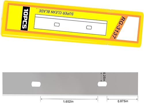 Miniatura 6 de WRAPXPERT Cuchilla raspadora de 4 pulgadas, 100 piezas de repuesto para limpiar la pared de vidrio Ventanas Estufa