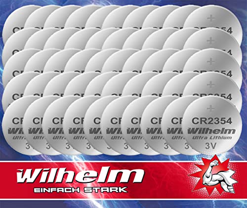 50 x CR2354 CR 2354 WILHELM Lithium Knopfzelle 3V 570 mAh ø23 x 5,4 mm Batterie DL2354