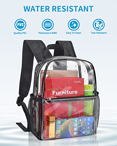 Paxiland Clear Backpack Stadium Approved Heavy Duty Clear Mini Backpack With Ipad Compartment For Sport Event Concert Festival #TOP3