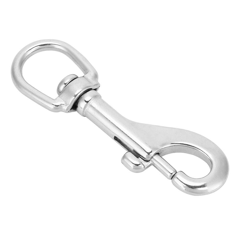 Crochet Plongée Acier Inoxydable - Double Boulon, 12 Cm, Pour Laisse, Sangle, Hamac (Charge 50 Kg)
