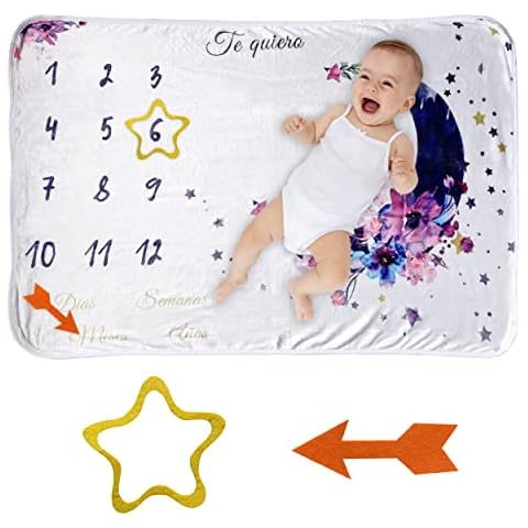 Manta de Meses para bebé recién Nacido con Tabla de Nacimiento Cover
