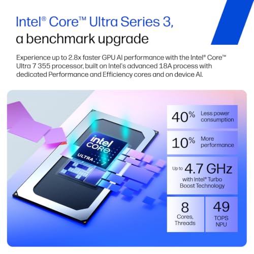 Image of HP OmniBook 5 OLED ● Intel Core Ultra 7 355 ● 49 Tops ● 16GB LPDDR5x ●1TB SSD ● 2K● 14'' /35.6cm● Win11● Office24● Meteor Silver● 1.33kg● hh0030TU● mini GaN Charger● Upto 32hrs battery life ● AI Laptop