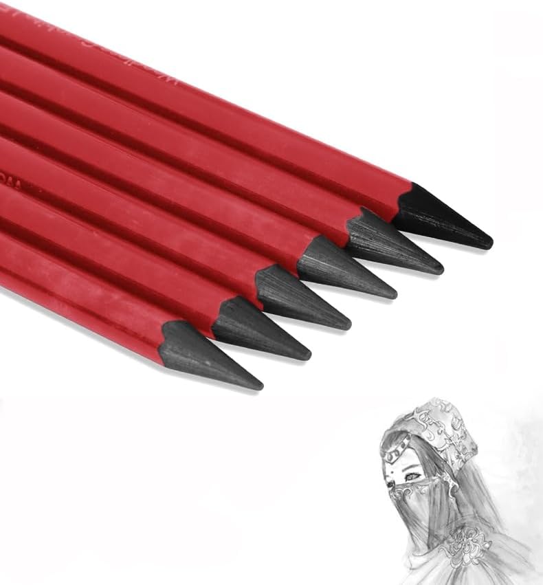 Miniatura 3 de ITODA Lápices de carbón profesional Juego de dibujo, boceto HB, 2B, 4B, 6B, 8B, EE mezcla, lápices de libros para colorear, grafito, profesionales,