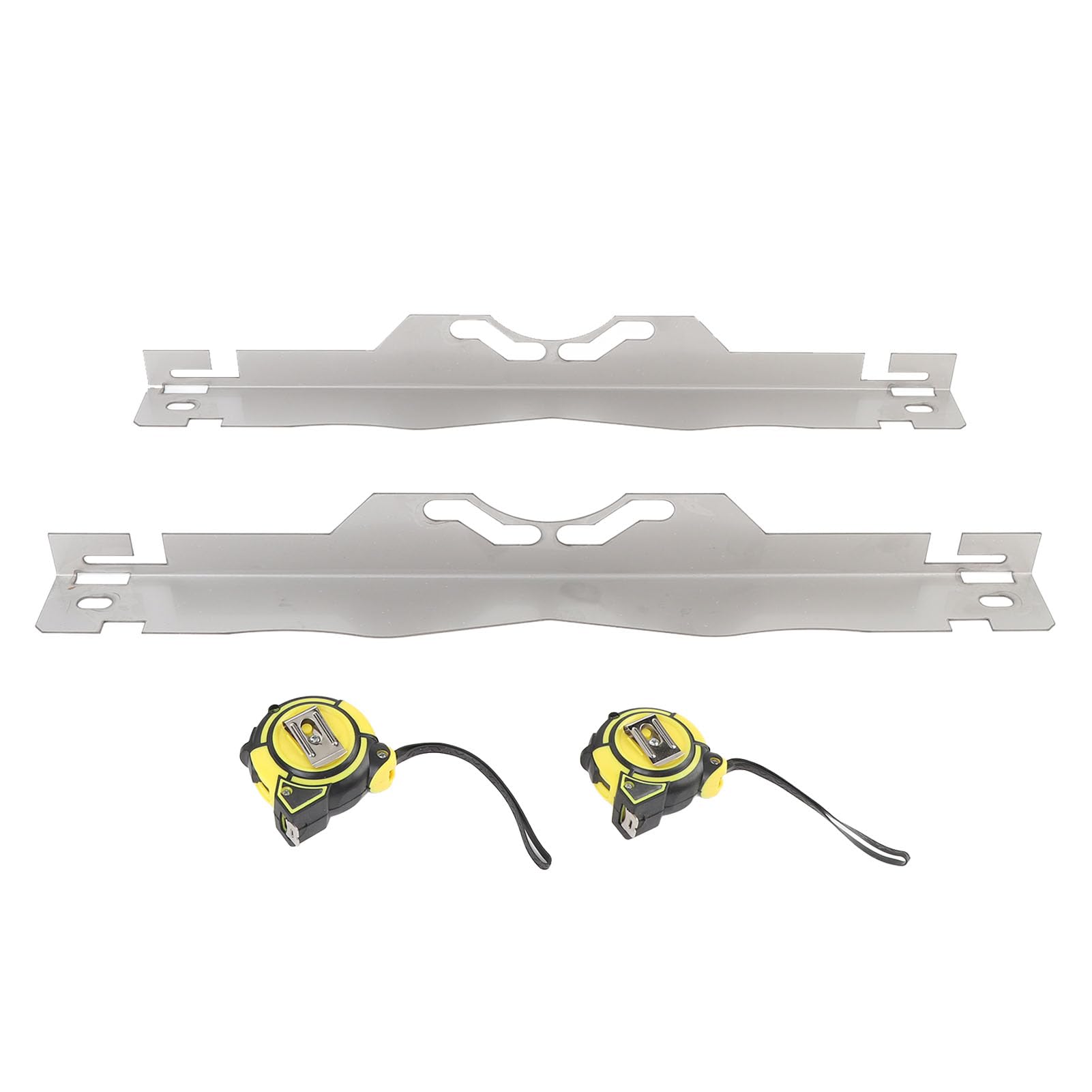 Keenso Wheel Alignment Tool Plates Stainless Steel, Accurate Toe Measurements, Wall Mounted, 2 Tape Measures Fits for Cars SUVs Sedans, UTV ATV 4