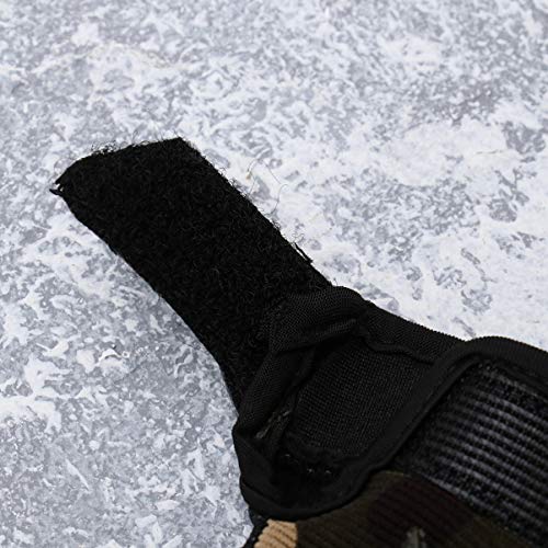 Garneck 1 par de luvas infantis de meio dedo respiráveis camufladas luvas antiderrapantes para cicli