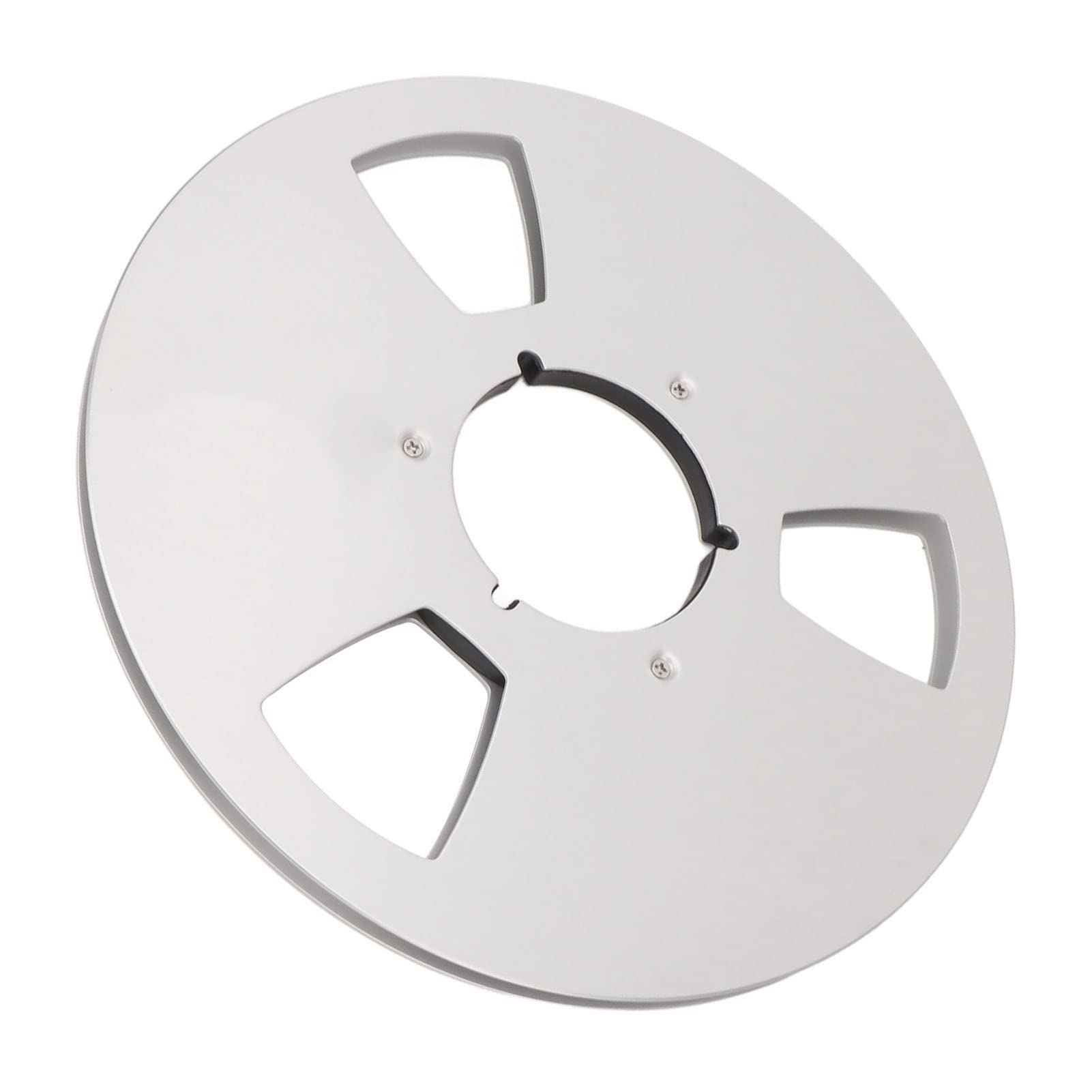 ciciglow Bobine de Bande Vide de 1/4 10 Pouces, Pièce de Machine D'ouverture de Disque Vide à Trois Trous Accessoire de Magnétophone de Bobine D'alliage D'aluminium pour Nab(Argent)