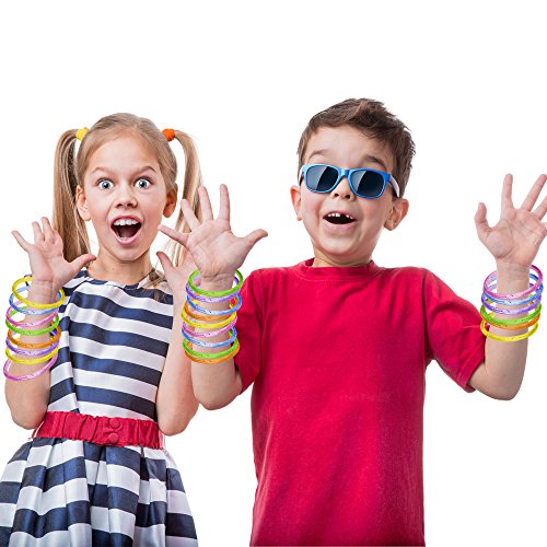 Artcreativity 6” Liquid Glitter Bracelets - Pack Of 12 - Assorted Bright Neon Colors - Fashionably Fun Party Favor And Collection - Amazing Gift Idea For Women, Boys And Girls #TOP4