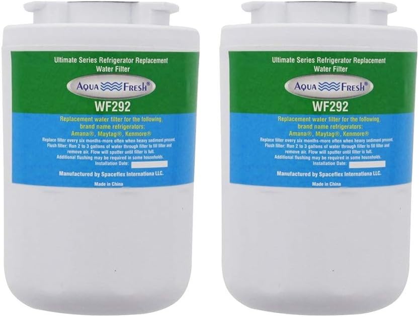 Aqua Fresh Filters Compatible with Amana 12527304 WF401 Clean N Clear, 12527304, WF401S, WF401P, Kenmore 46-9014, 46-9904 Refrigerator Water Filter (2 Pack)