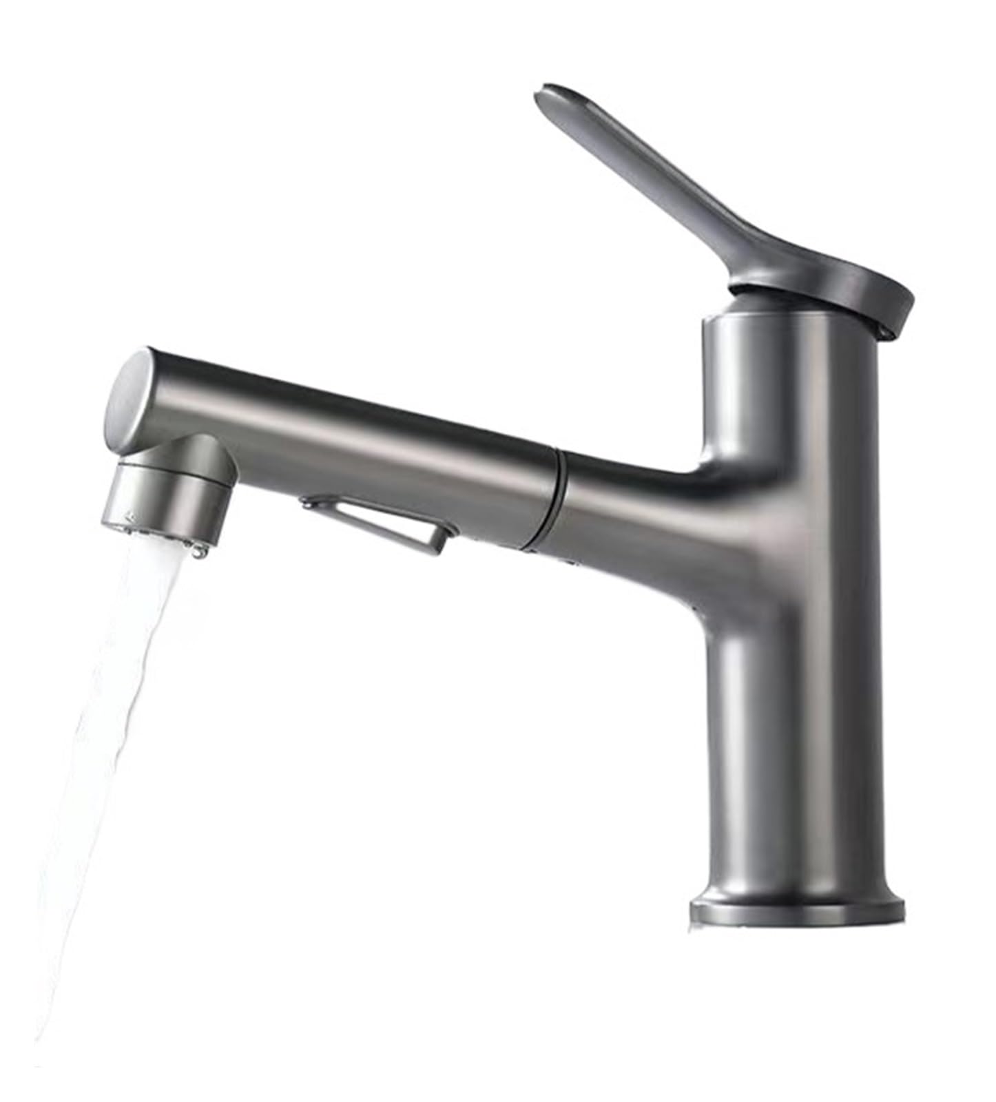 Kitchen Faucet, Brass Body Hot Cold Water Put Out Mix Tap Basin Faucet(Gris,Brass Body)