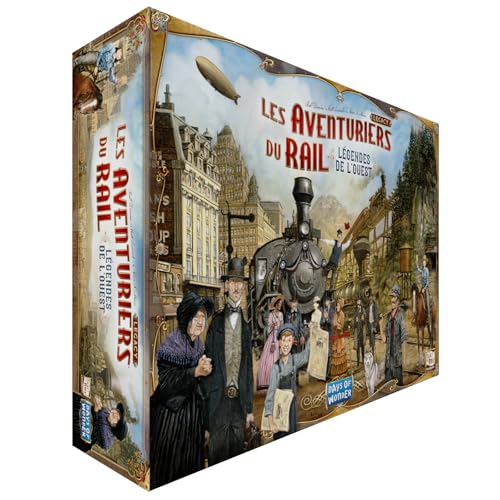 Les AVENTURIERS du Rail Legacy: Légendes de L'Ouest - Jeu de Société Ferroviaire Immersif pour Enfants dès 10 Ans - Campagne en 12 Parties à Jouer en Famille - 2 à 5 Joueurs - Version Française