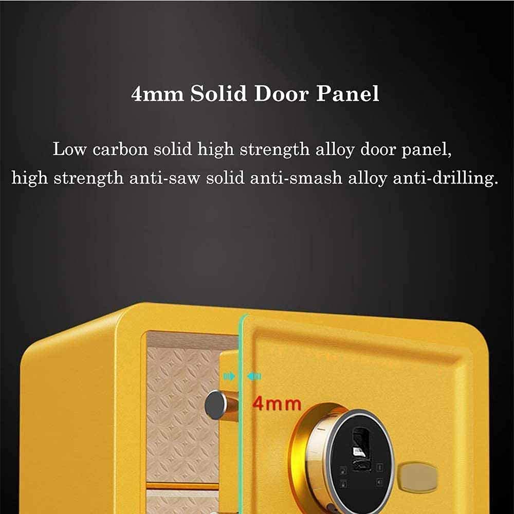 Caja Fuerte de Seguridad, Caja Fuerte con Huella Digital, gabinete de Seguridad pequeño portátil para el hogar/Viaje para Armario, mesita de Noche, Color Opcional, 5