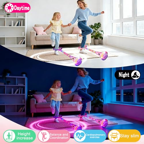 Swing Wheel mit Lichtrad, Springring Fußkreisel mit Zähler, Skip it, Fusskreisel mit Bluetooth Lautsprecher, Hüpfkreisel, Blinkender Springring Als Geschenk für Alle Altersgruppen Geeignet