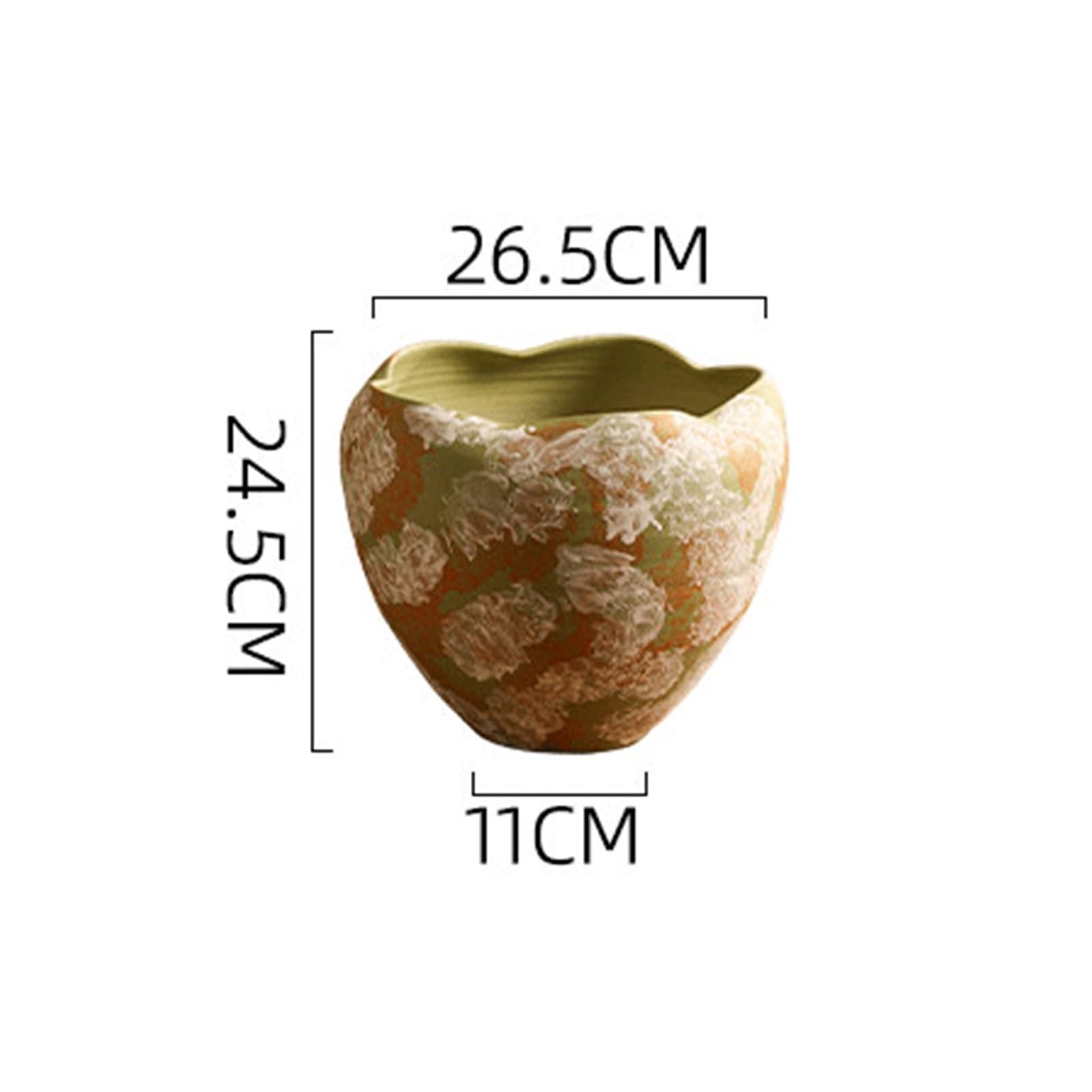 doniczki do wnętrz Luxurious Ceramic Plant Pot: Wide-Mouthed, Large-Diameter, Unique Wavy-Edge Design For Monstera Plants
