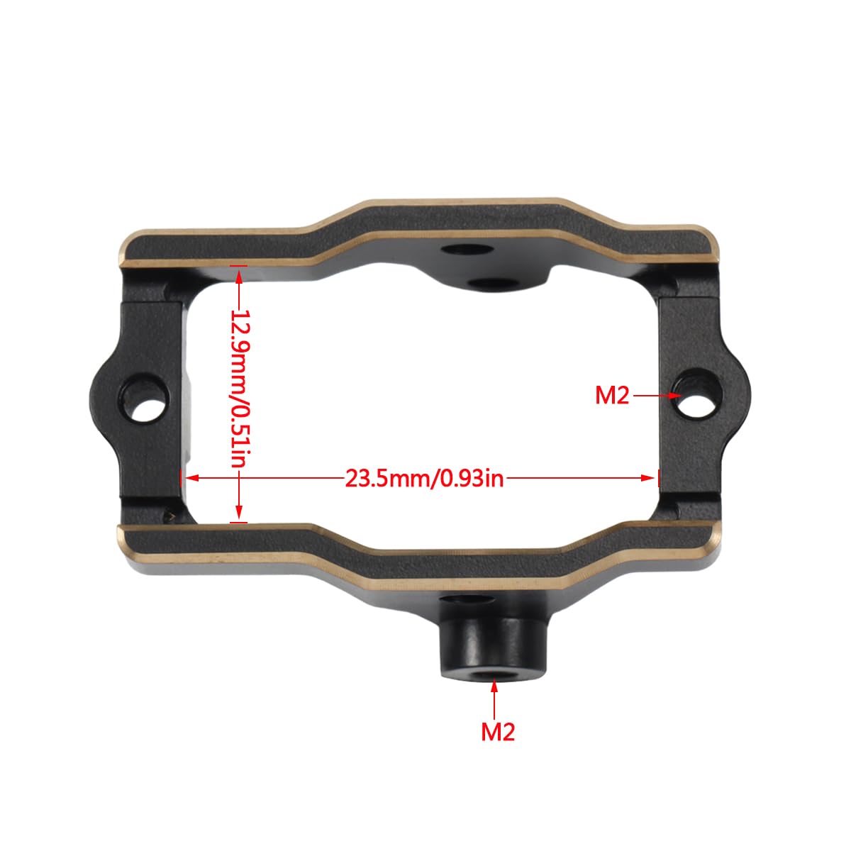 Brass Servo Mount Bracket for TRX4M Stock Servo 1/18 RC Crawler Car Upgrade Parts, Black