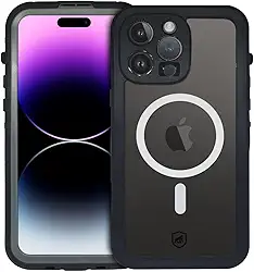 Gshield Capa Case Capinha 360° à Prova d'água Compatível com Magsafe, Nautical (Transparente, iPhone 15 Pro Max)