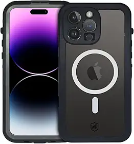 Gshield Capa Case Capinha 360° à Prova d'água Compatível com Magsafe, Nautical (Transparente, iPhone 15 Pro Max)