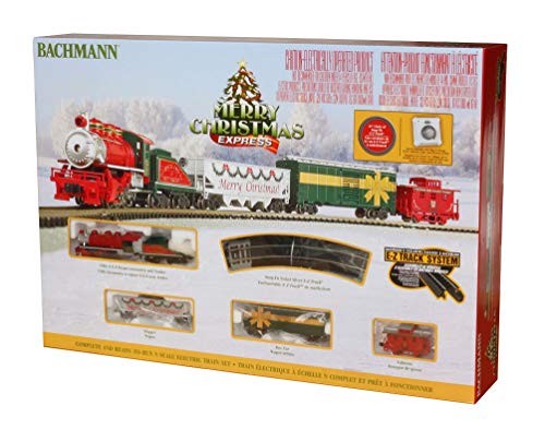 Bachmann Trains - Merry Christmas Express Ready To Run Electric Train Set - N Scale, Multi Color #TOP1