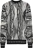 Carlo Colucci Edizione Jaquard Pullover, Cocciniglio, Schwarz, L