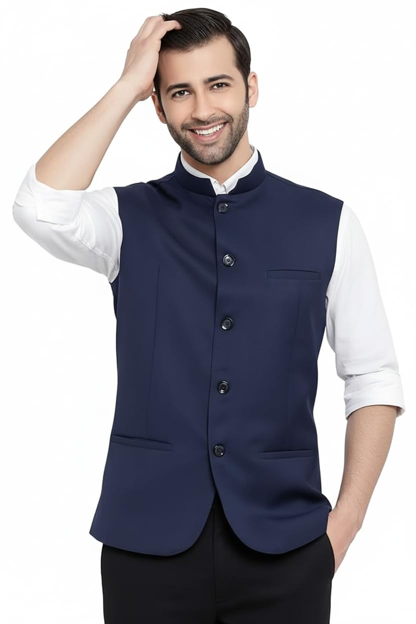 Nehru Jacket, Bandi Modi Koti for Men, Cotton Waistcoat for All Occasion: Diwali, Wedding, Ethnic, Office Party, Formal and casual Look