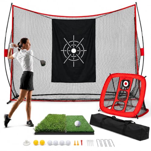Garvee Golf Net, 10 x 7 ft Heavy Duty Golf Practice Nets with Chipping Net - image 1