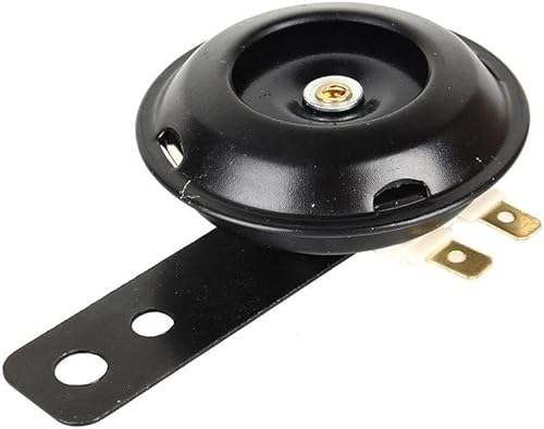 Miniatura 8 de Bocina de motocicleta, bocina redonda de 12 V, 105 db, bocina de 2.6 pulgadas de diámetro, bocina de automóvil resistente a la intemperie para