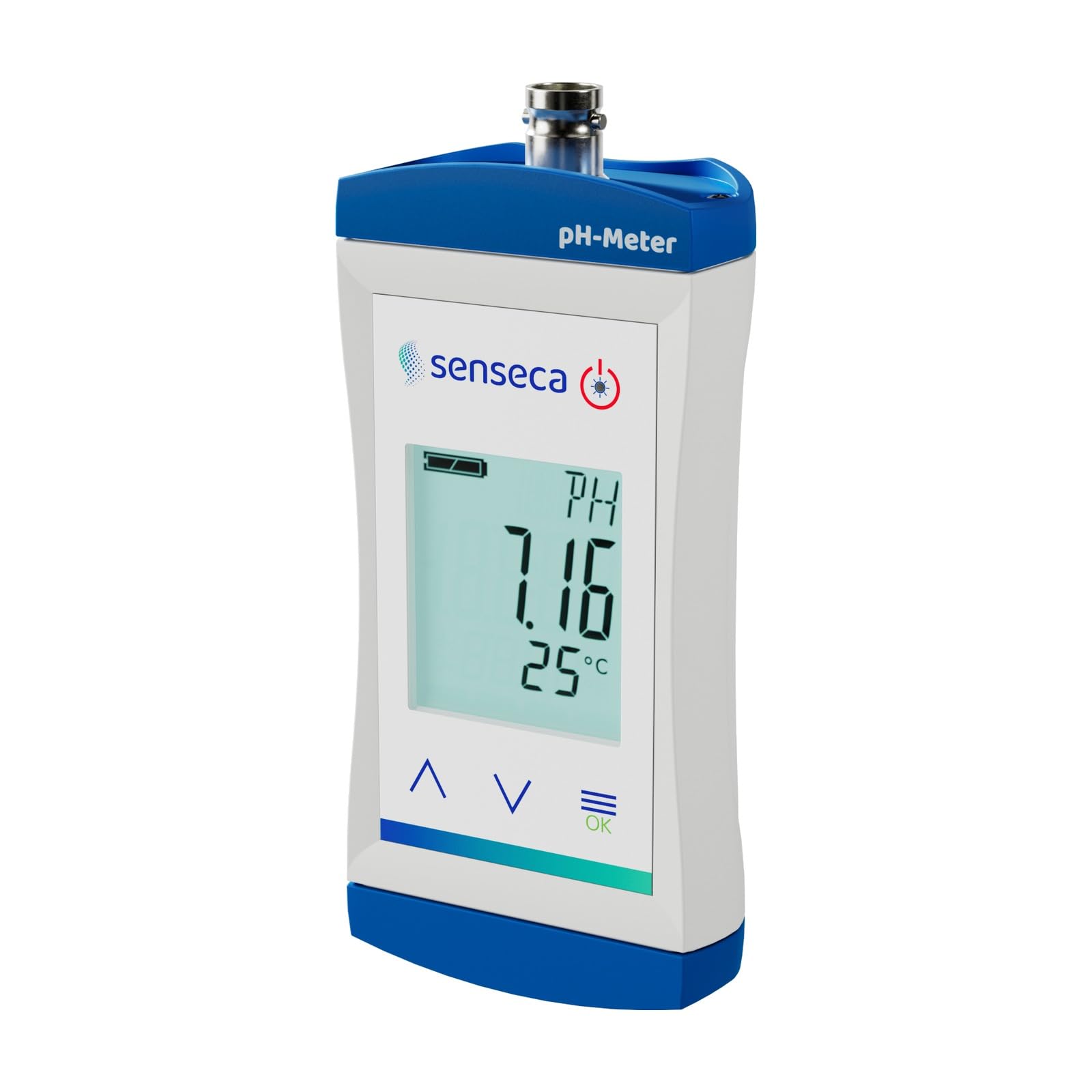 ECO510 Wasserdichtes pH-Meter ohne Elektrode I Digitales pH Messgerät 0,00-14,00 pH I Made in DE I Beleuchtetes 3-Zeilen-Display I Für Pool, Aquarium, Brunnenwasser, Labor & Wasseranalyse