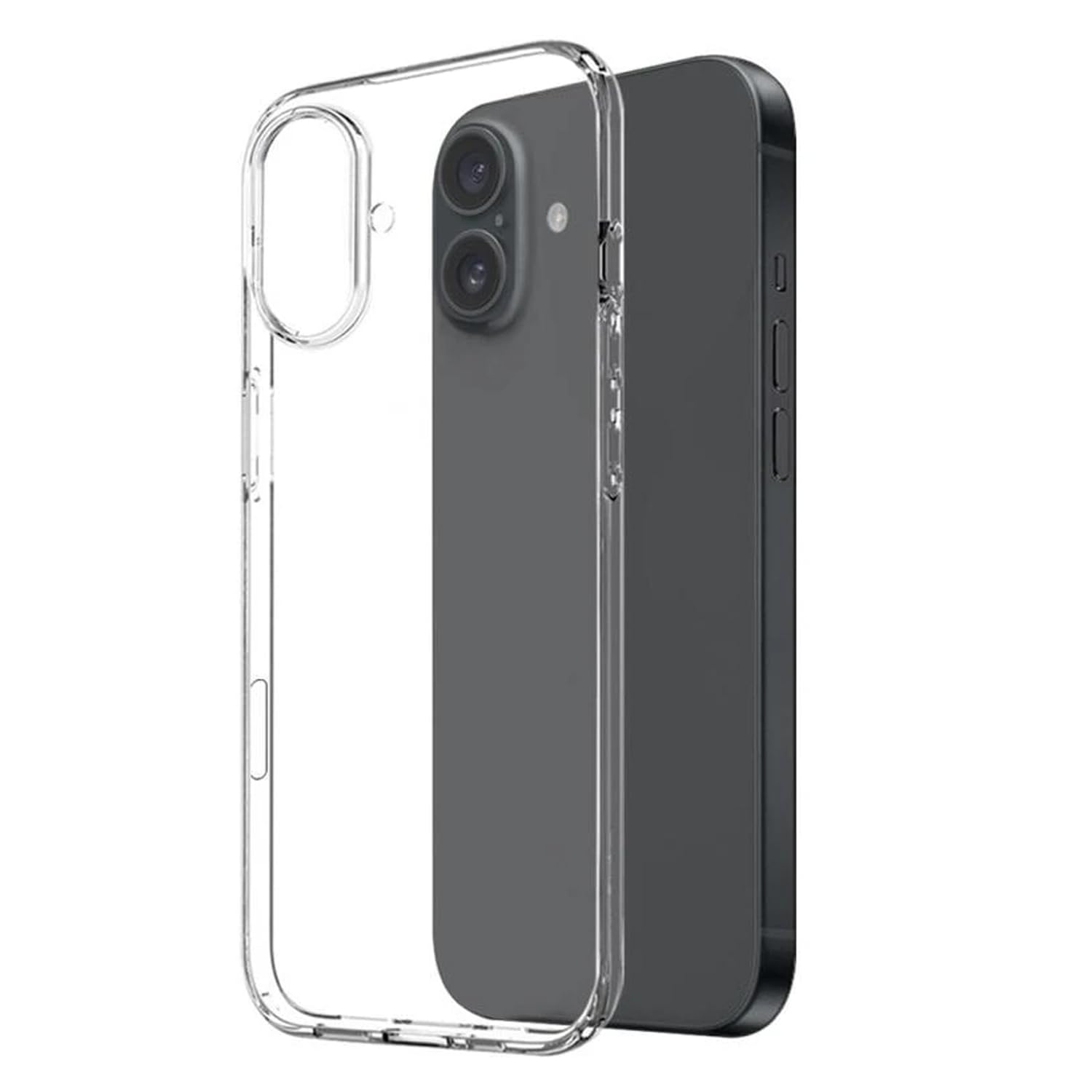 Prolet Case Cover Compatible with iPhone 16 Plus Case Clear Transparent Shockproof Protective Phone Soft Silicone Slim Cover for iPhone 16 Plus (Transparent)