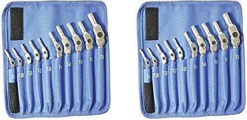 Bondhus K22 HEX-PRO Pivot Head Torx Wrench,Sizes: T15,20,25,27,30,40,45,47,50,55 (Two Pack)