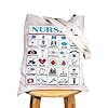 WZMPA Nurse Bingo Game Tote Bag Medical Bingo Game Gifts Nurse Appreciation Gifts Nurse Shoulder Bag For Nurse Students RN Nurses Practioner, Krankenschwester Bingo Tg
