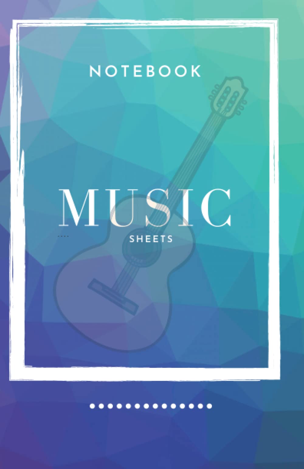 MUSIC NOTEBOOK with 120 pages with the size of 8.5× 5.5