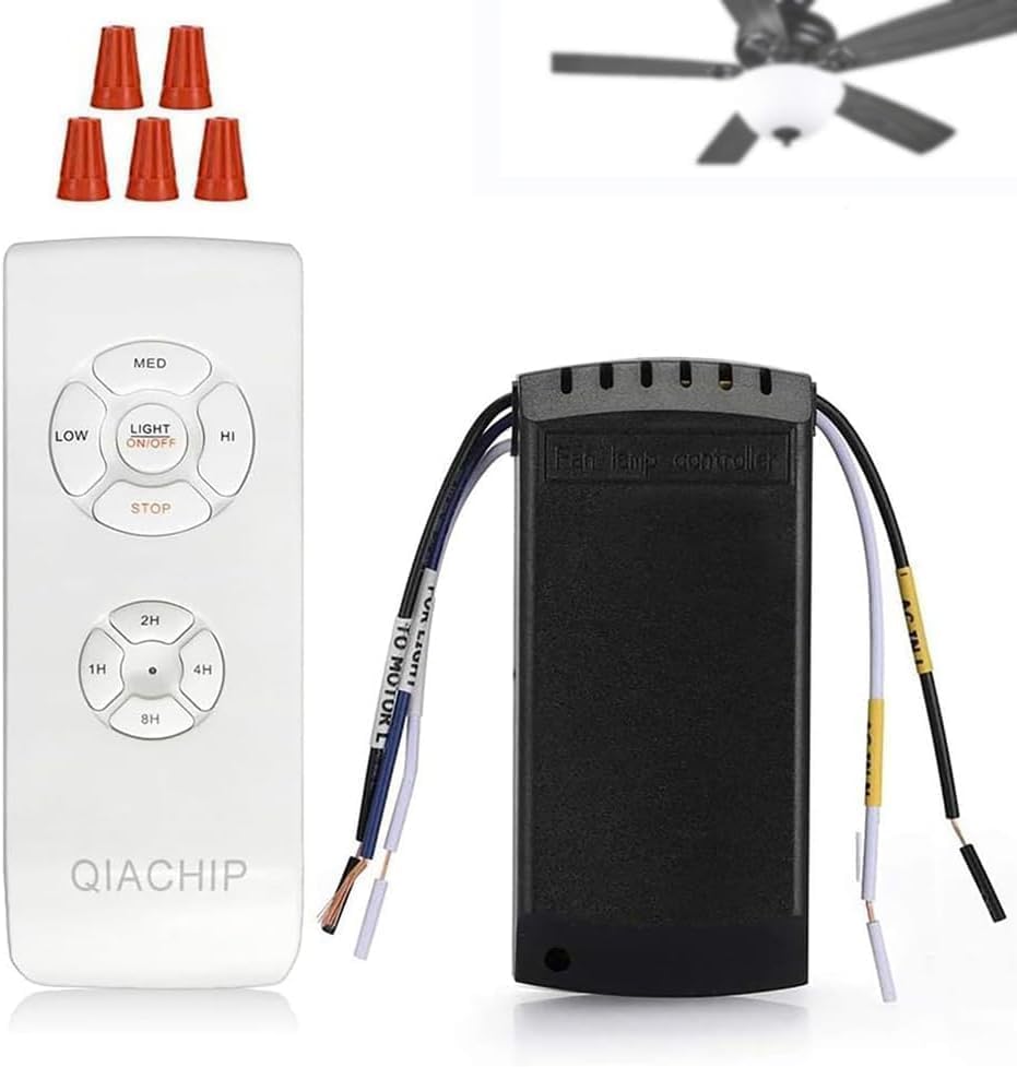 QIACHIP Wireless Ceiling Fan lights Remote Control Kit 230V