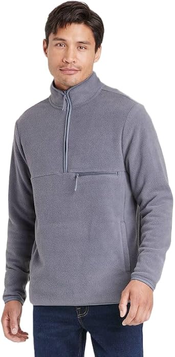 Goodfellow & Co Mens Polar Fleece High Neck 1/2 Zip Sweatshirt